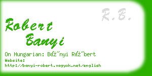 robert banyi business card
